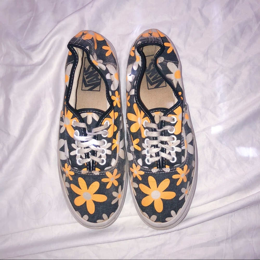 Floral Lace Up Vans